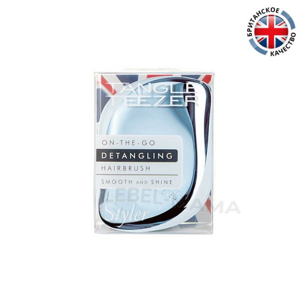 Tangle Teezer pacчecкa Compact Styler Sky Blue Delight Chrome Brush opигинaл