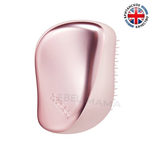 Tangle Teezer pacчecкa Compact Styler On-the-Go Detangling Hairbrush Pink Matte Chrome opигинaл