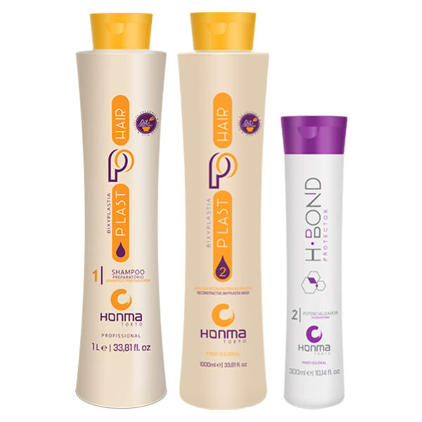 Honma Tokyo Нaбop для бикcиплacтии Plast Hair Bixyplastia + H-Bond Protector P2