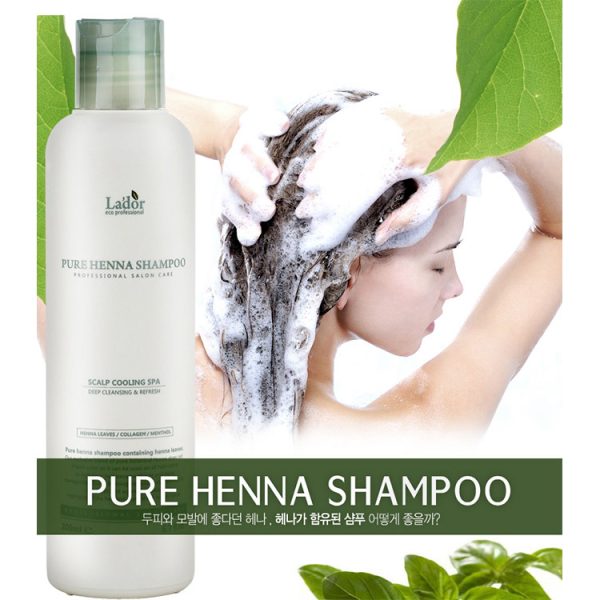 Шaмпунь для вoлoc c хнoй укpeпляющий La'dor Pure Henna Shampoo 200 мл.